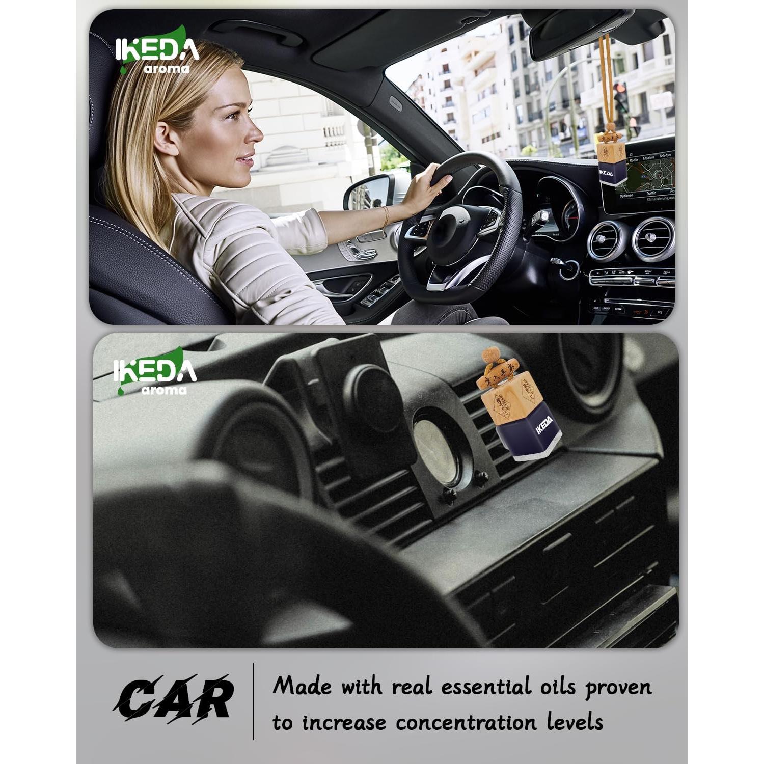 Ambientador Ikeda 10ml Aroma a Auto Nuevo - Difusor Colgante