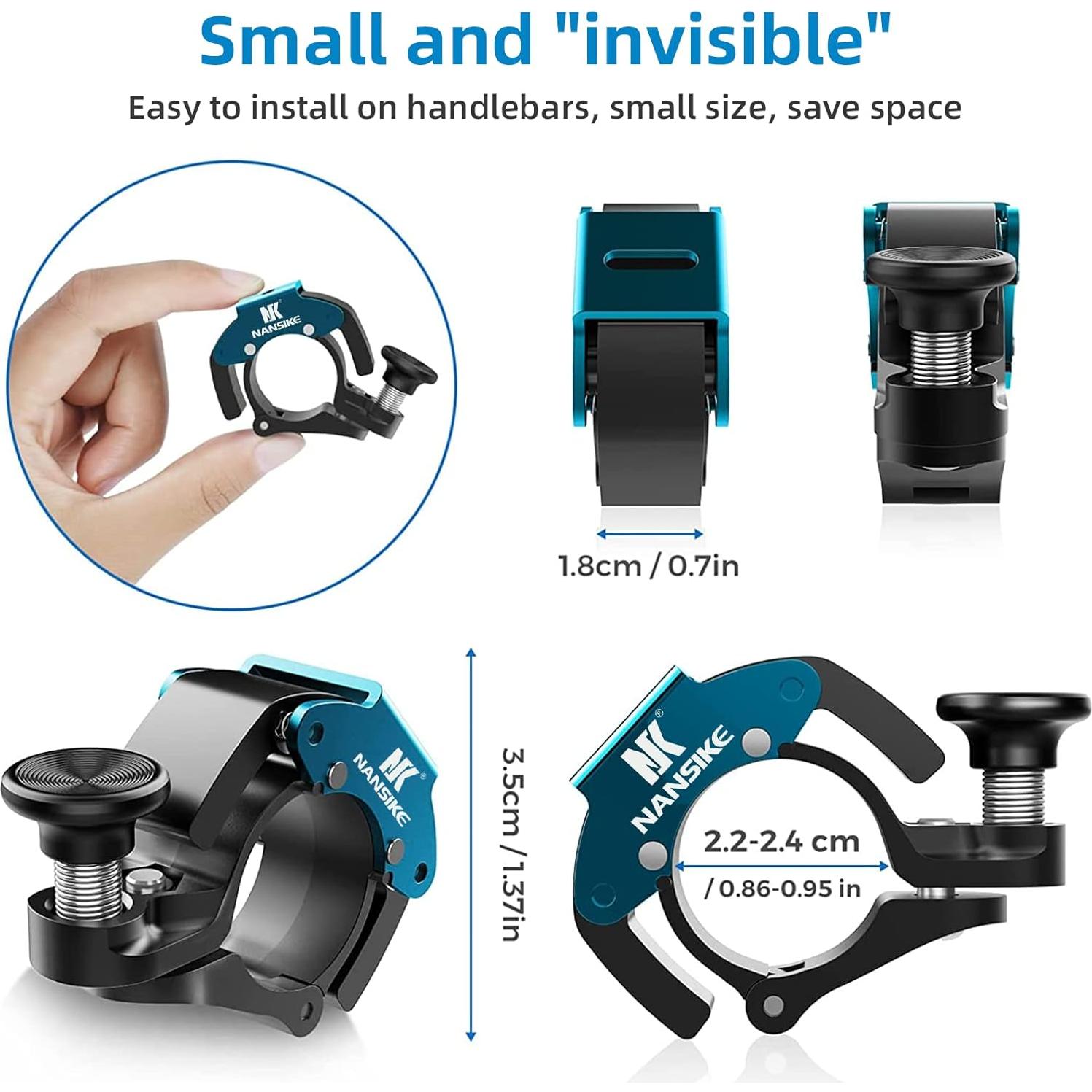 Campana de Bicicleta NANSIKE Mini Aluminio 100 dB 22-24mm