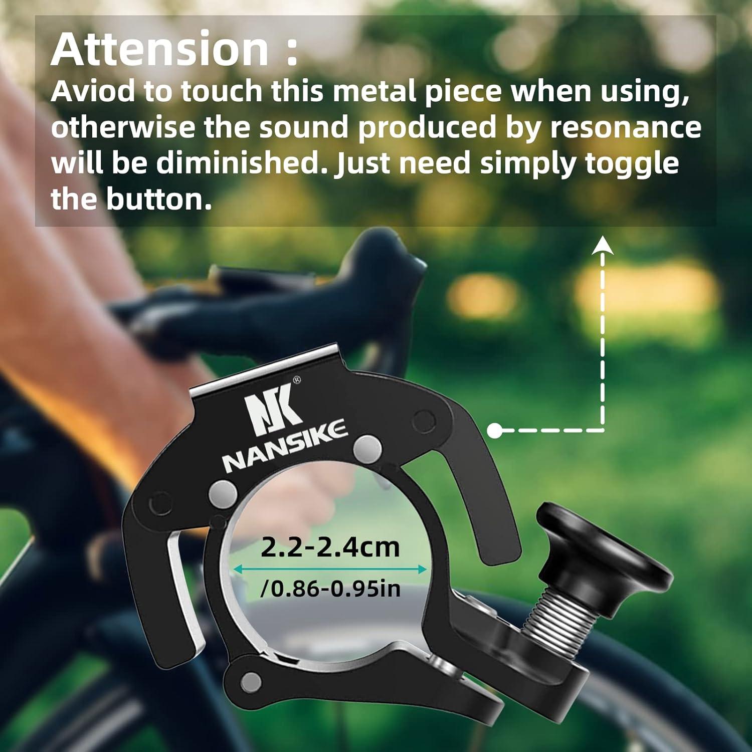Campana de Bicicleta NANSIKE Mini Aluminio 100 dB 22-24mm