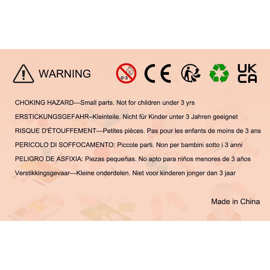 Juego de Ganchillos de Madera Coopay 7 Piezas 10-25 mm