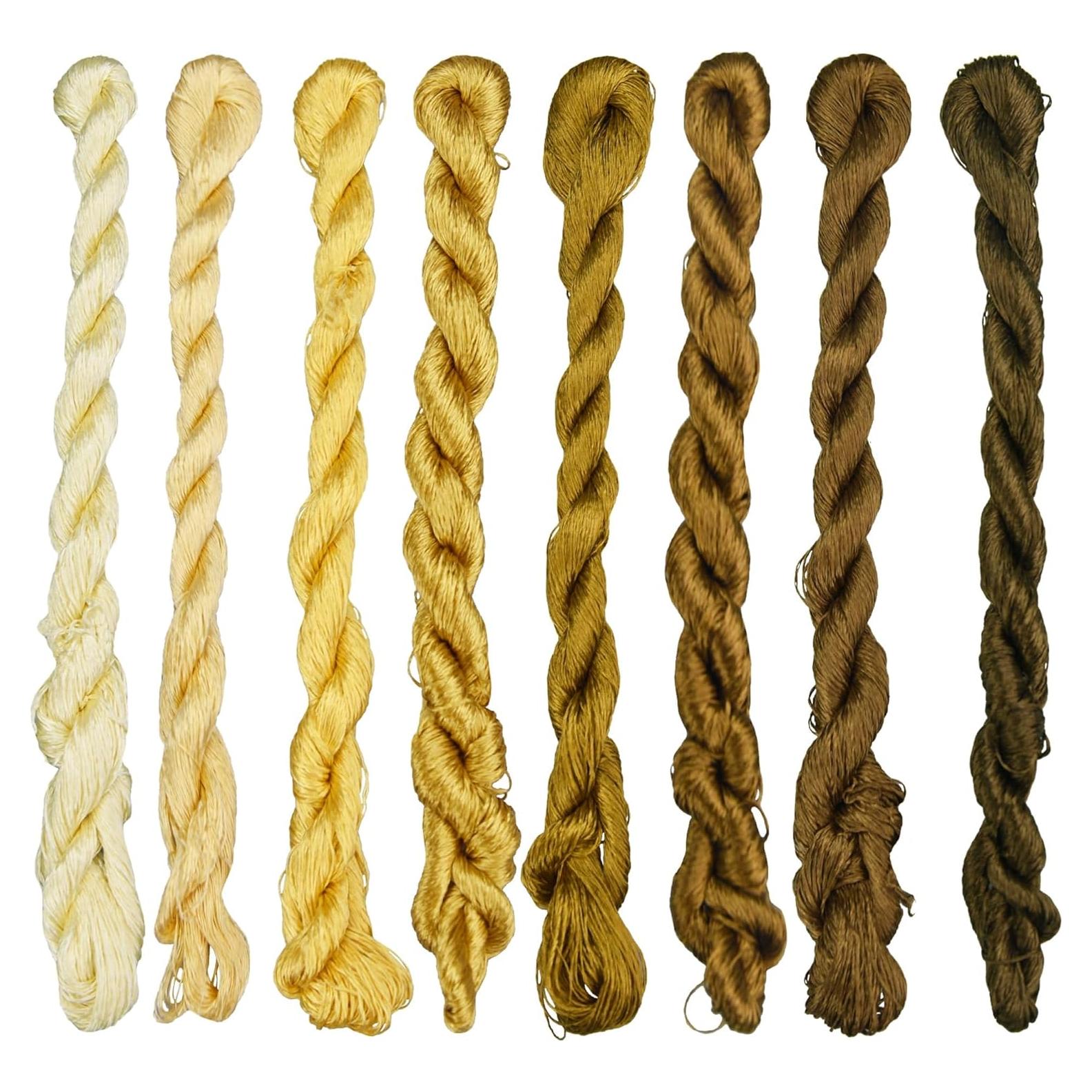 Hilo de Seda 100% Natural MINGGUXIUYI 8 Colores 110m