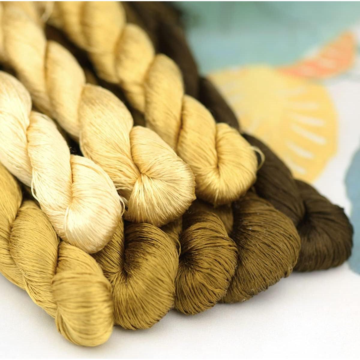 Hilo de Seda 100% Natural MINGGUXIUYI 8 Colores 110m