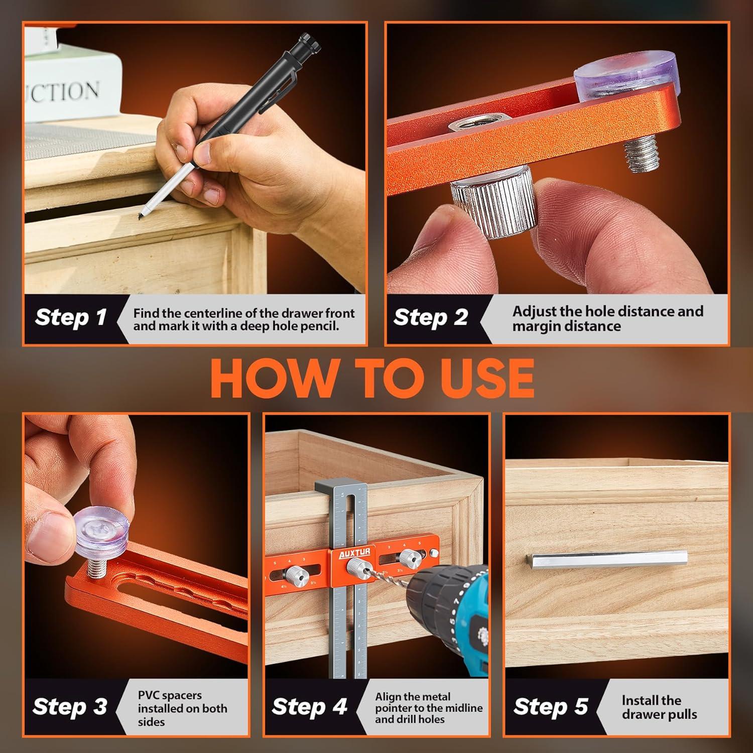 Plantilla de Hardware de Gabinete AUXTUR con Lápiz y Recargas