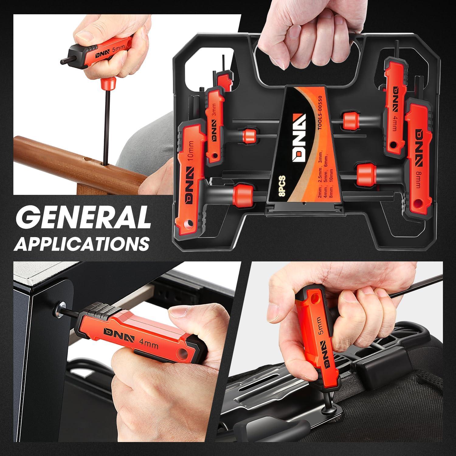 Juego de Llaves Hexagonales T-Handle 8 Piezas DNA MOTORING 2-10mm