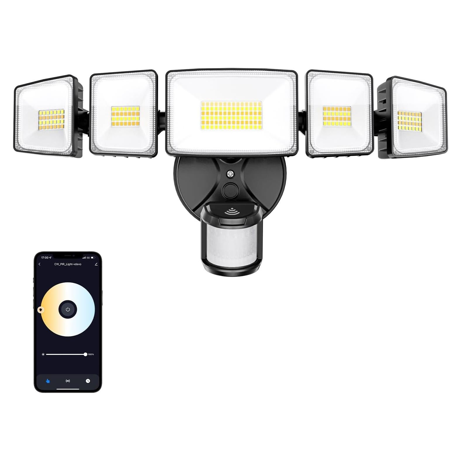 Luz LED de Seguridad Inteligente Onforu 120W con Sensor WiFi