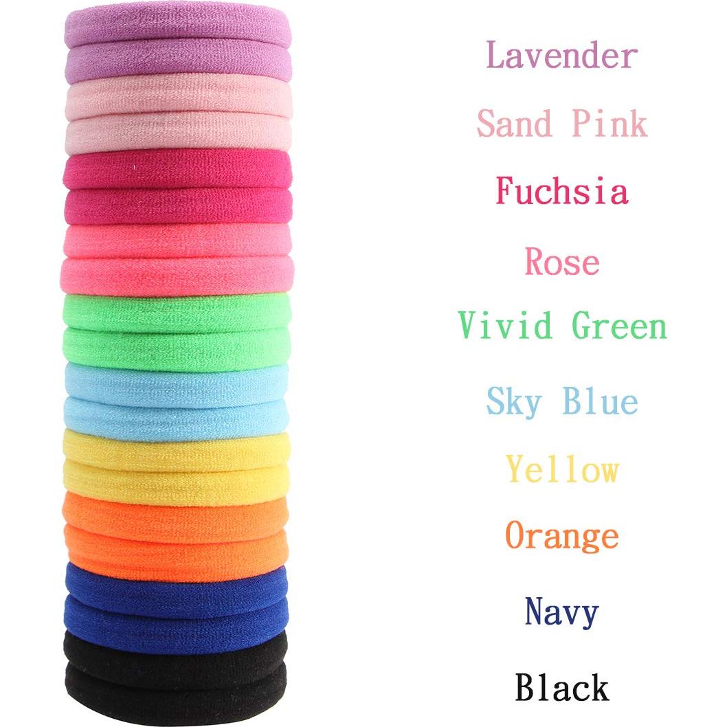 Gomas de Pelo Sin Costuras Hoyols 100 Piezas Coloridas 4cm