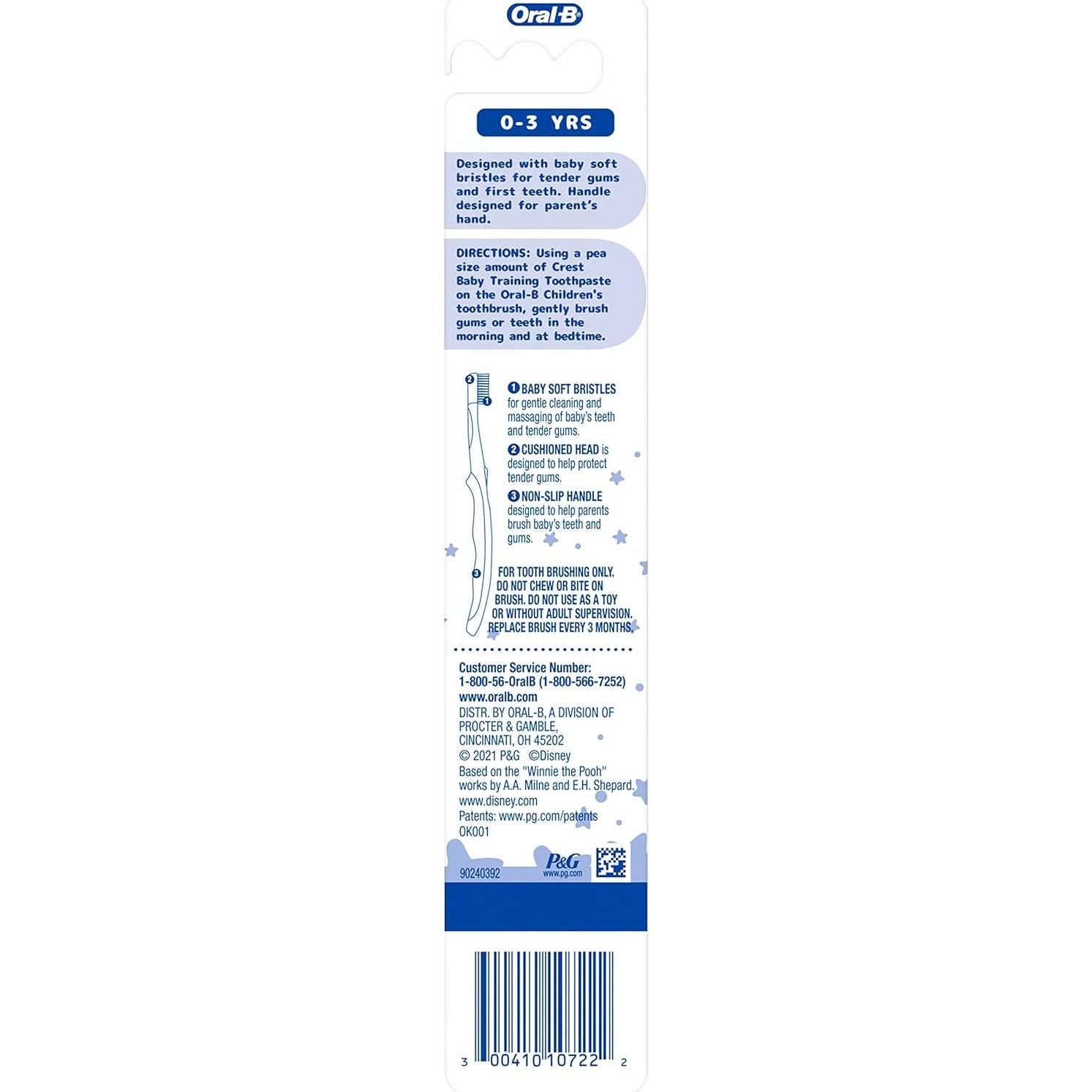 Cepillo de dientes Oral-B para bebés con Pooh - Cerdas suaves 0-3 años