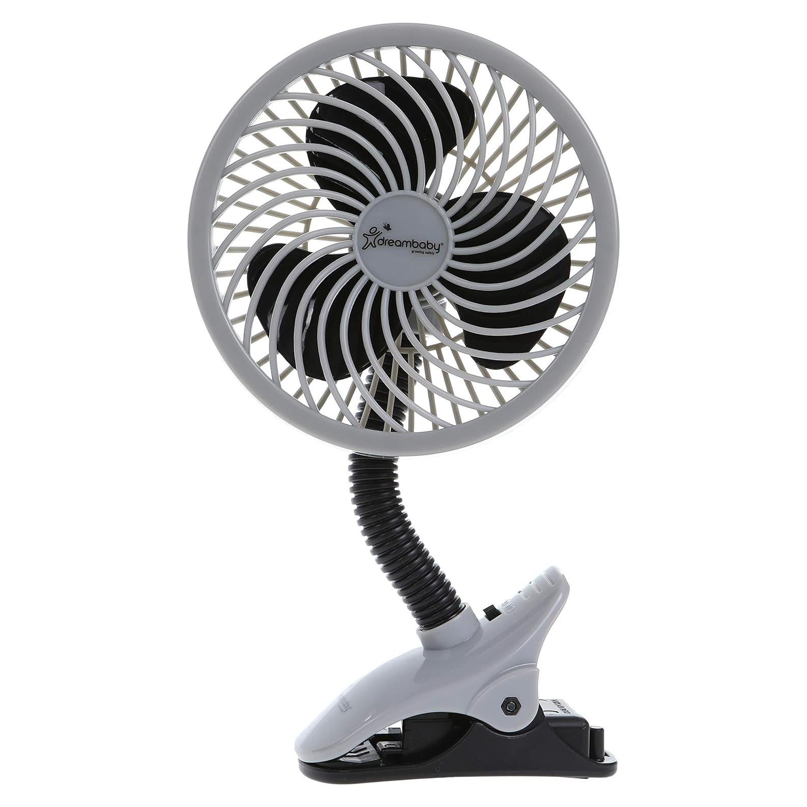 Dreambaby Caged Deluxe EZY-Fit Clip On Fan (Black)
