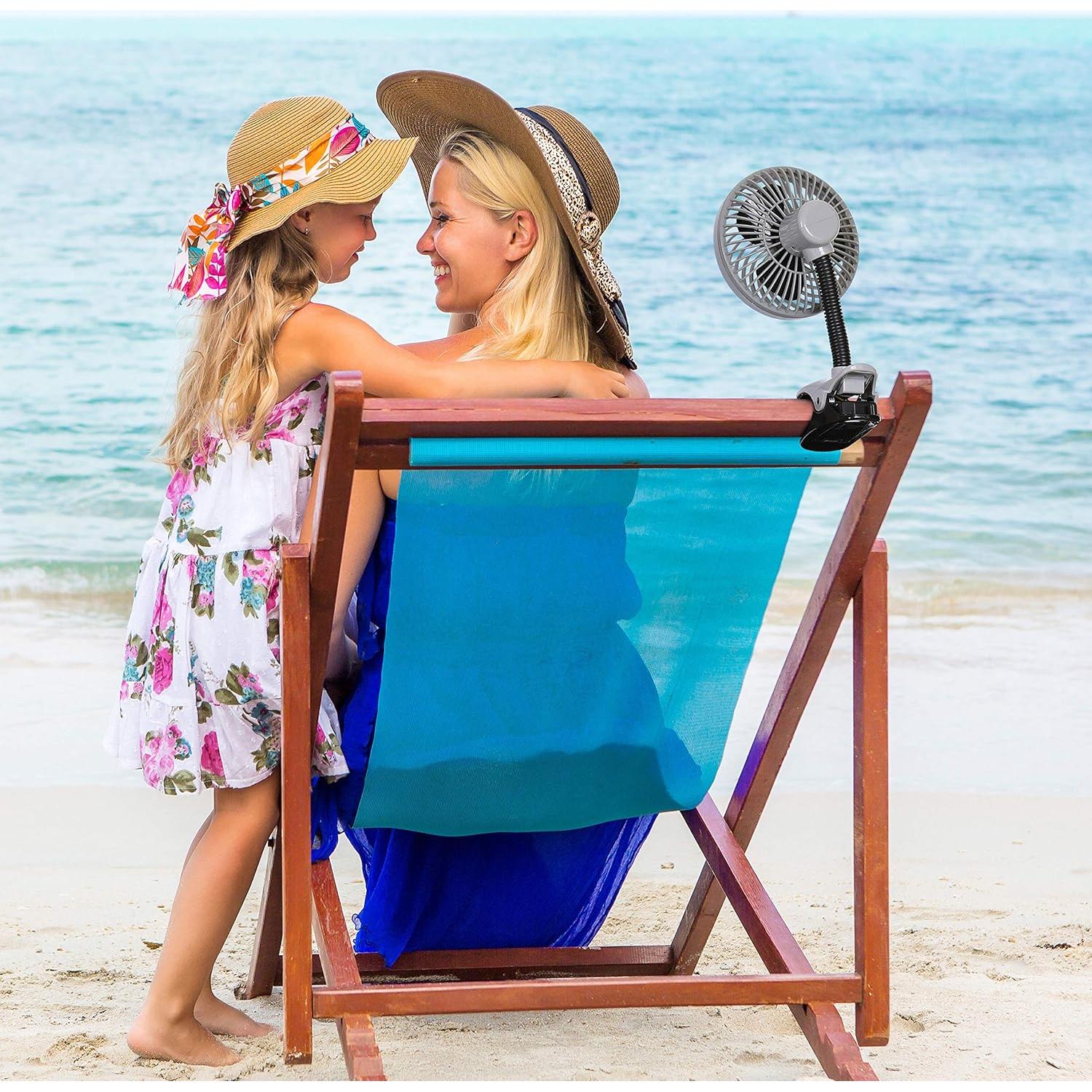 Dreambaby Caged Deluxe EZY-Fit Clip On Fan (Black)