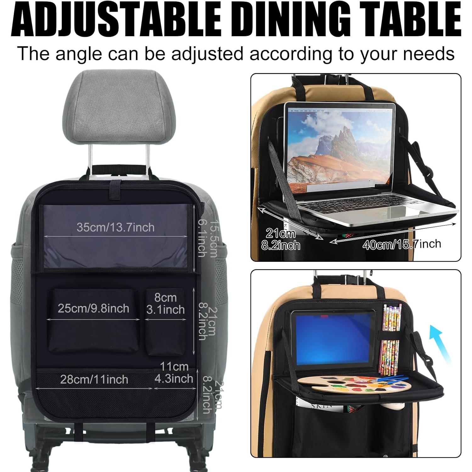 Organizador de Asiento Trasero Datanly con Bandeja Plegable 2 Pcs