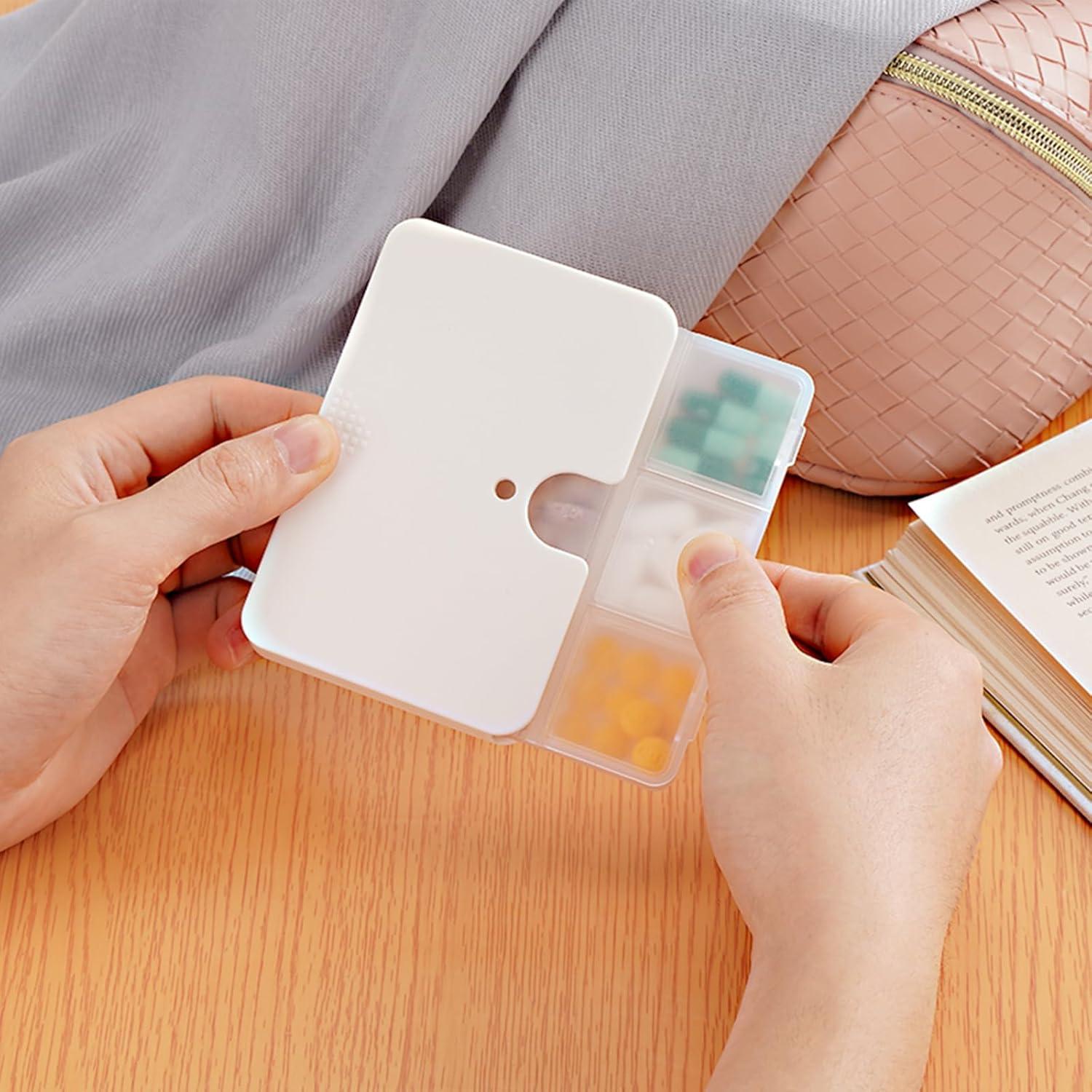 Organizador de Pastillas Portátil Pekox 6 Compartimentos Negro