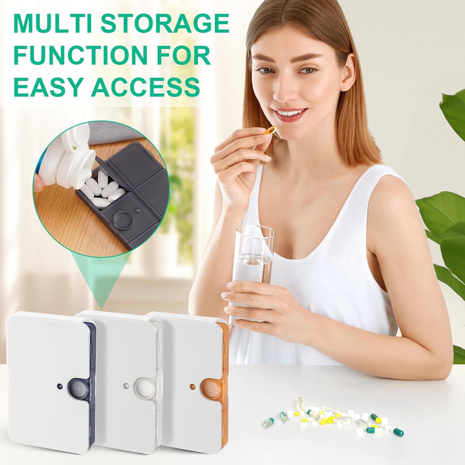 Organizador de Pastillas Portátil Pekox 6 Compartimentos Negro