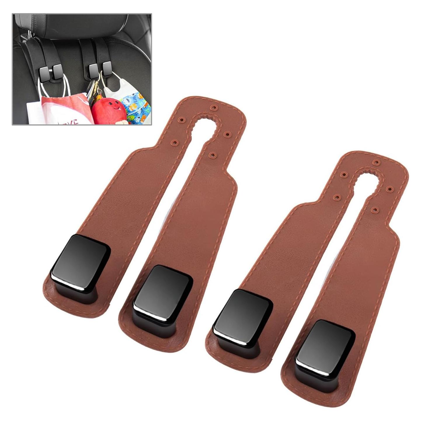 Ganchos para Reposacabezas VisionSync CA027 - 2 Piezas Marrón