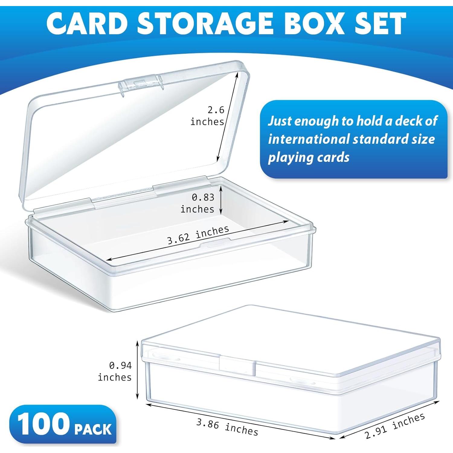 Caja de Almacenamiento de Cartas Vicenpal 100 Pcs Transparente