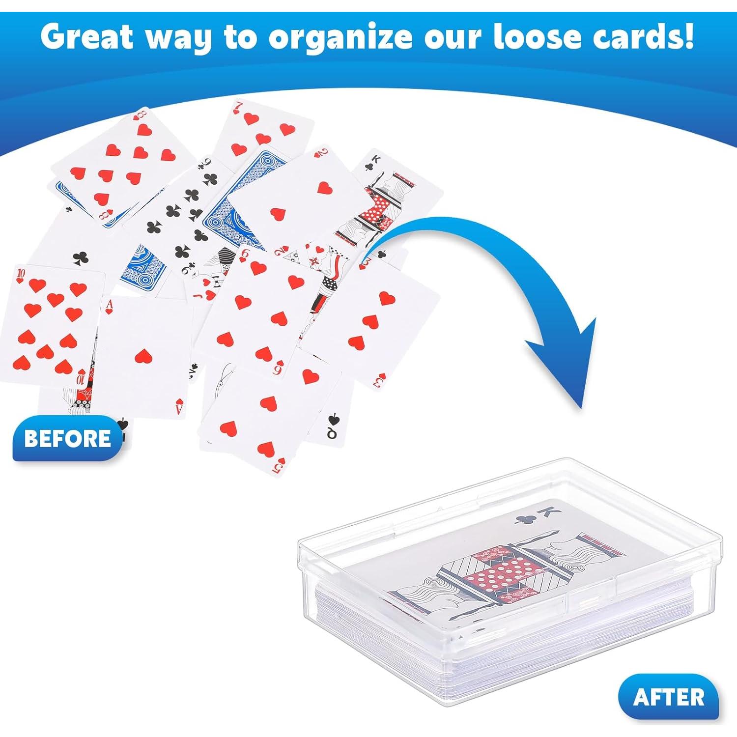 Caja de Almacenamiento de Cartas Vicenpal 100 Pcs Transparente