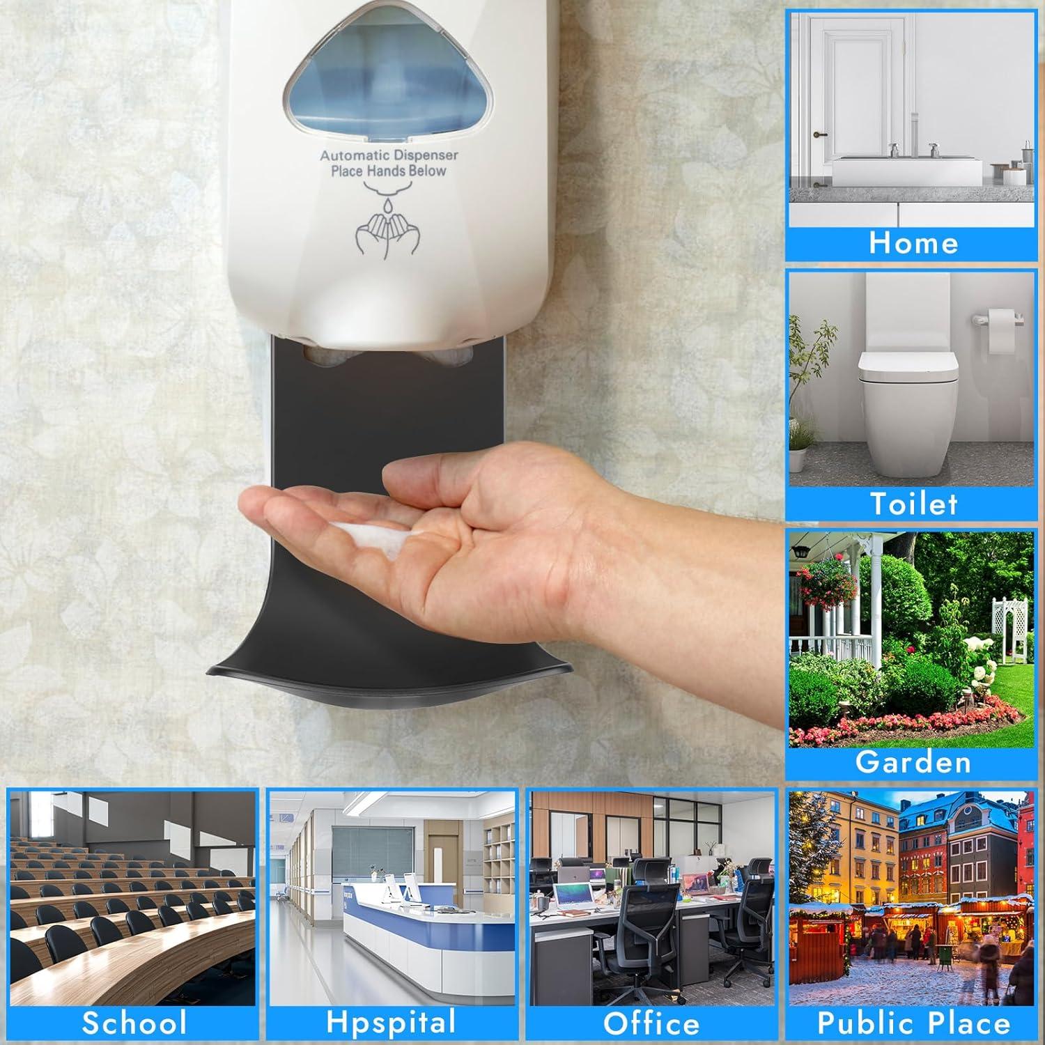 Soporte de Dispensador de Jabón ZIOZERTT con Bandeja Antigoteo Negro