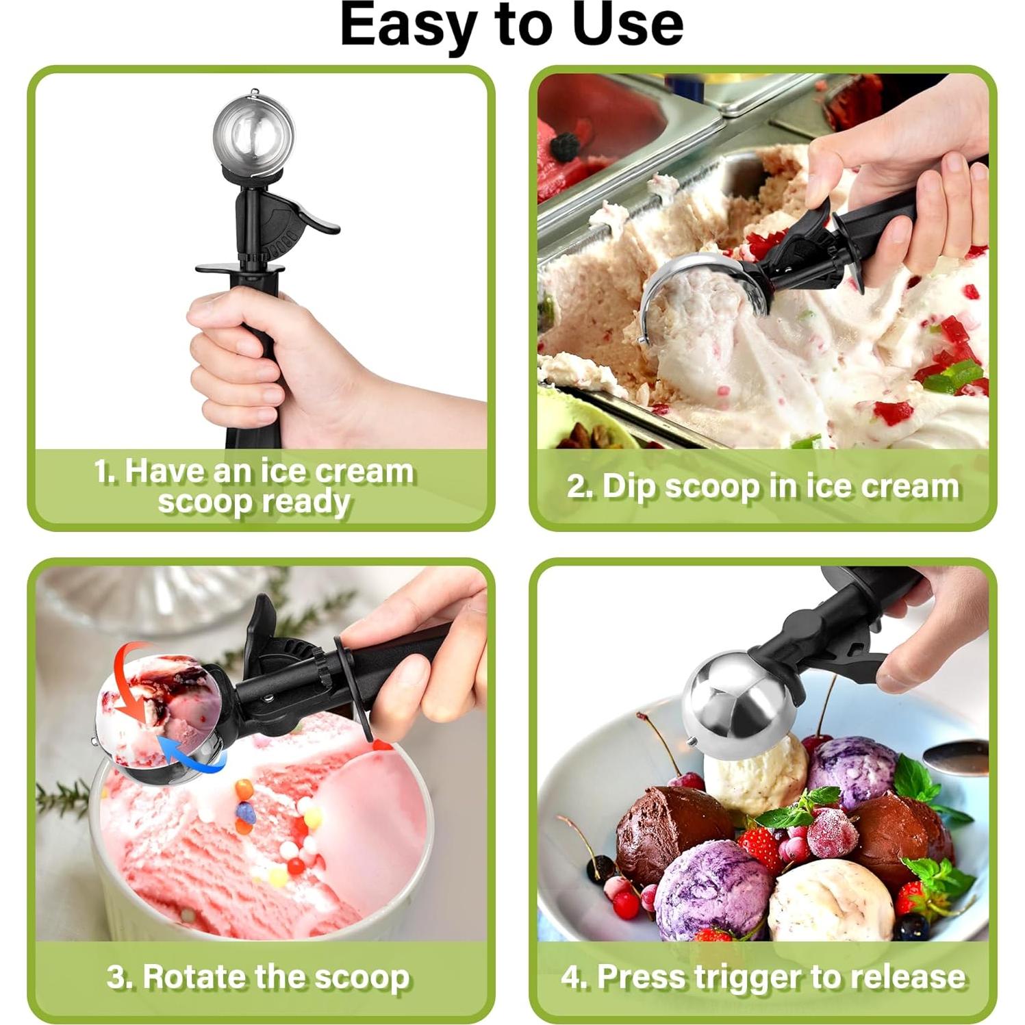 Cucharón de Helado Mediano TJ POP 20ml Acero Inoxidable