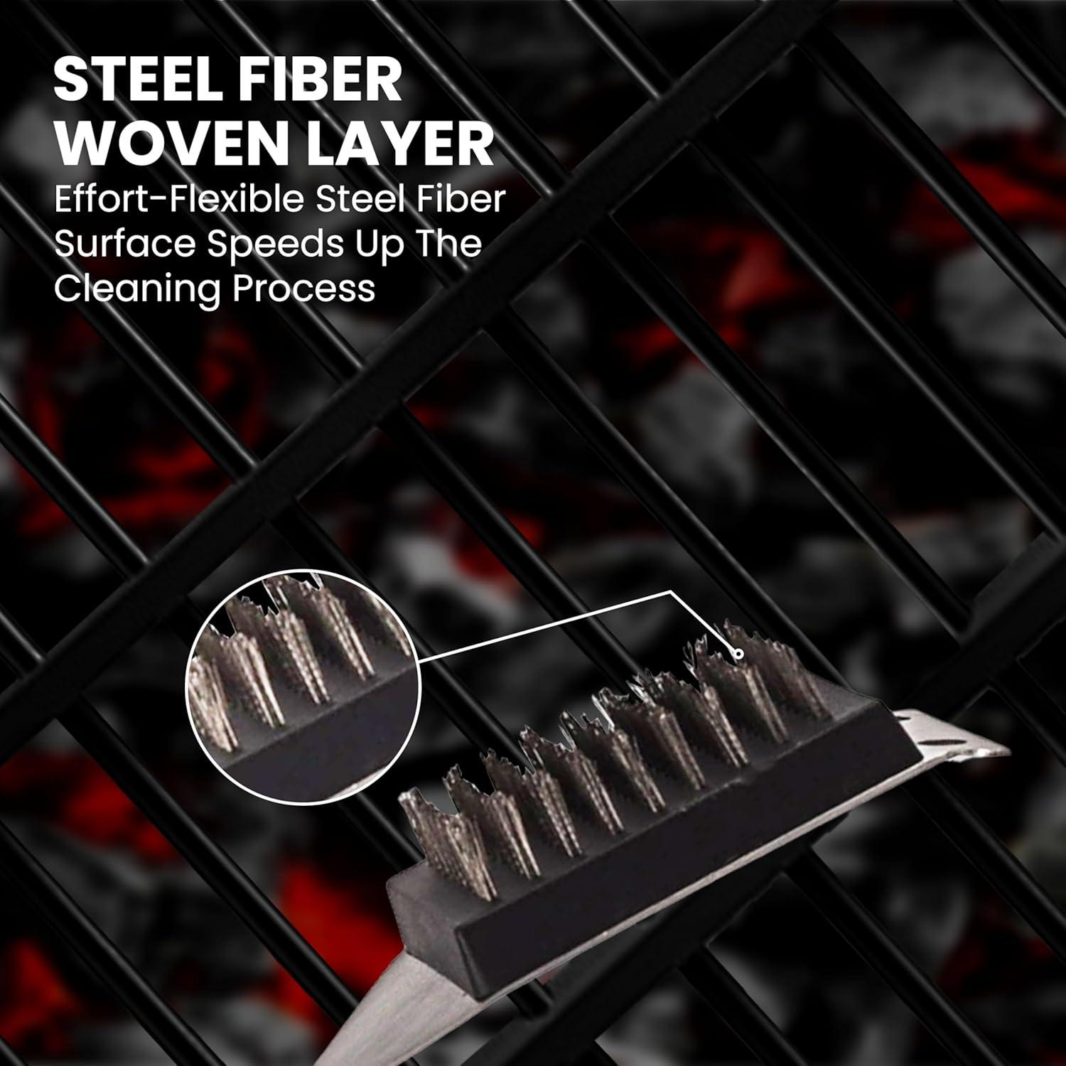 Cepillo para Parrilla DHAMPOOH con Cabezal Reemplazable 38.1 cm