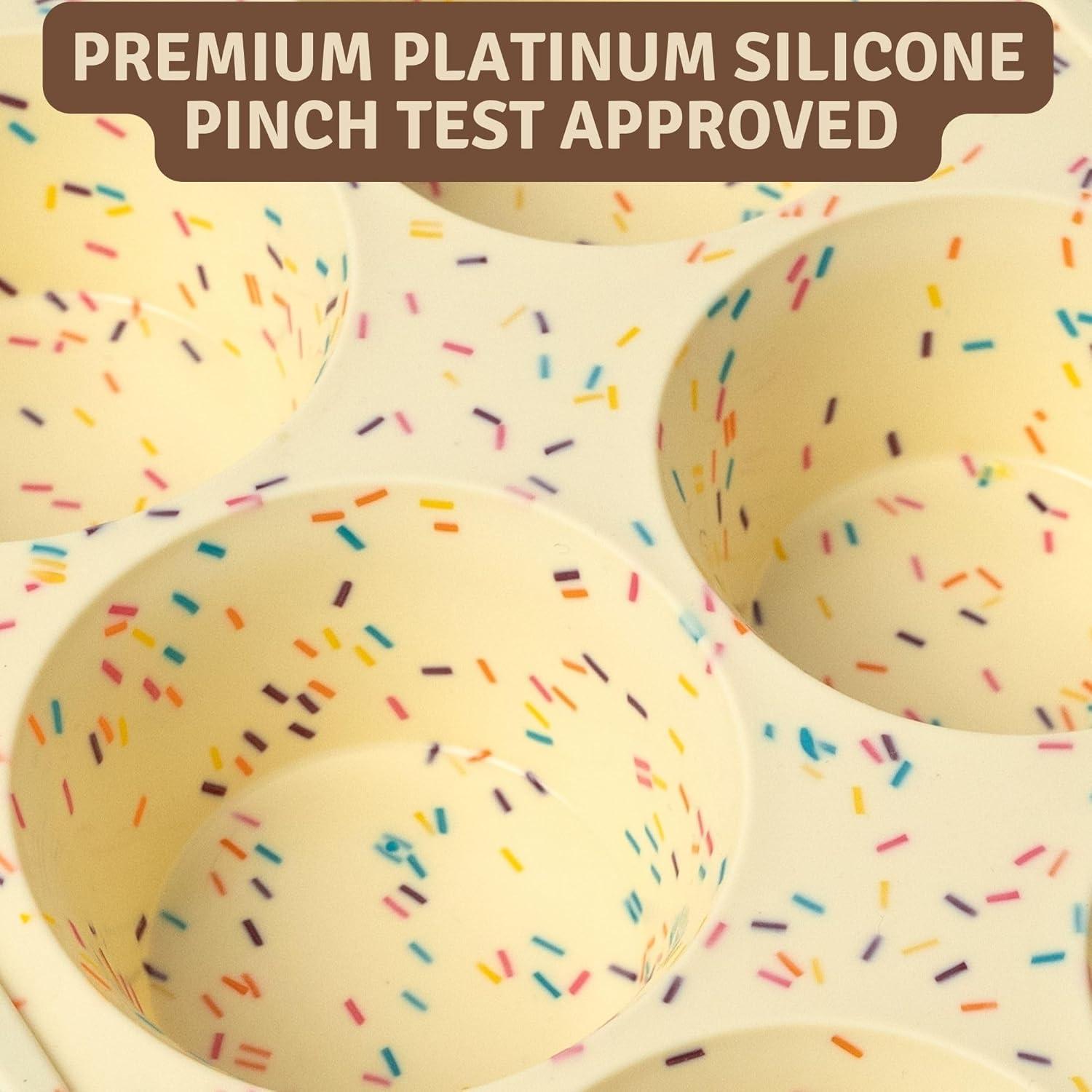 Moldes de Silicona para Muffins Bake Boss - Paquete de 2, 6 Tazas