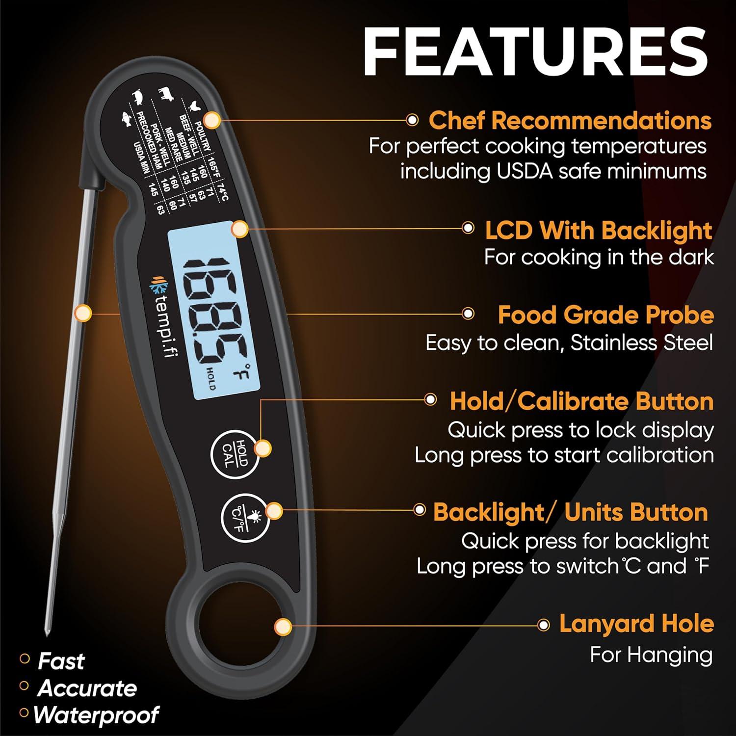 Termómetro Digital de Cocina Tempi.fi M3 - Resistente al Agua