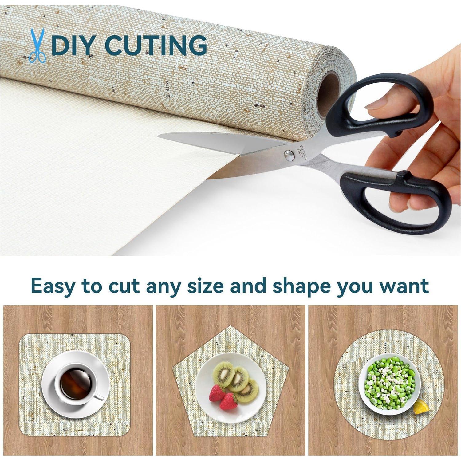 Forro de estantería no adhesivo DwellAid 30.48x152.4 cm beige