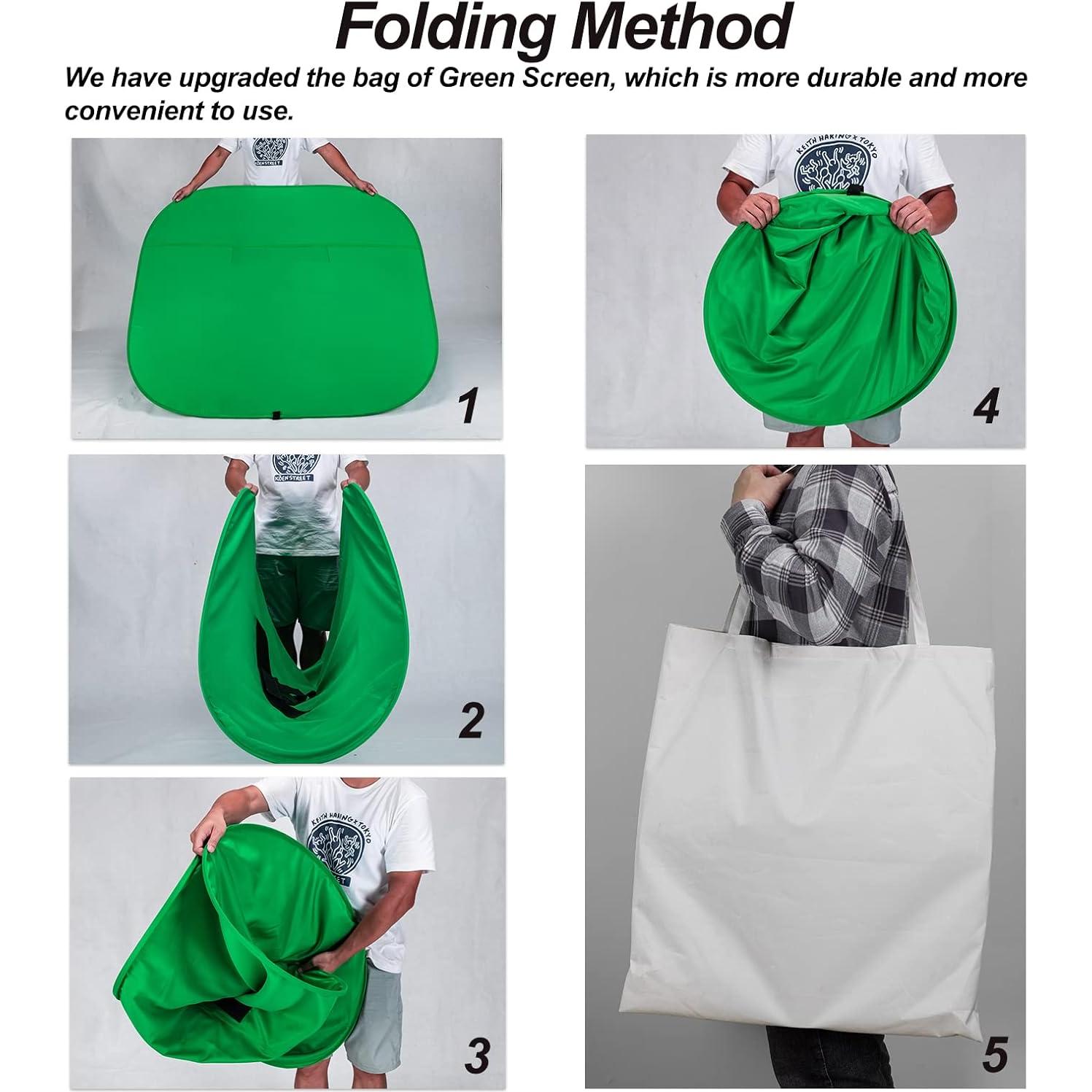 Silla Pantalla Verde RGTBANWPN 152x152cm Plegable Chroma Key