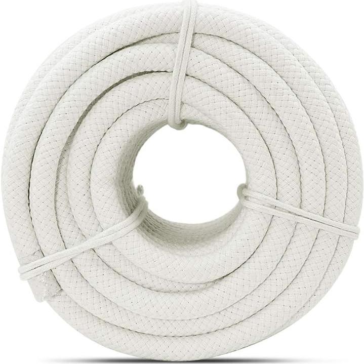 Cuerda trenzada de algodón Aoneky 1.27 cm x 15.24 m beige