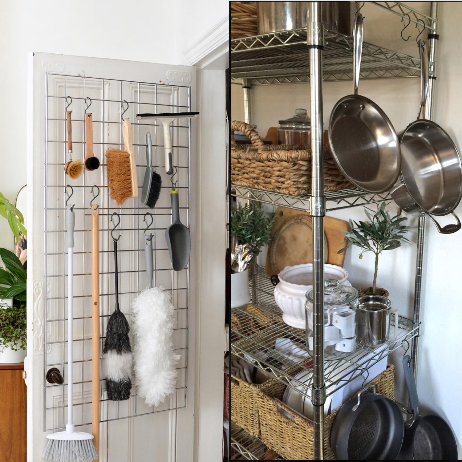 Paquete de 12 Ganchos en S Newlia con Hebilla de Seguridad 8.9 cm