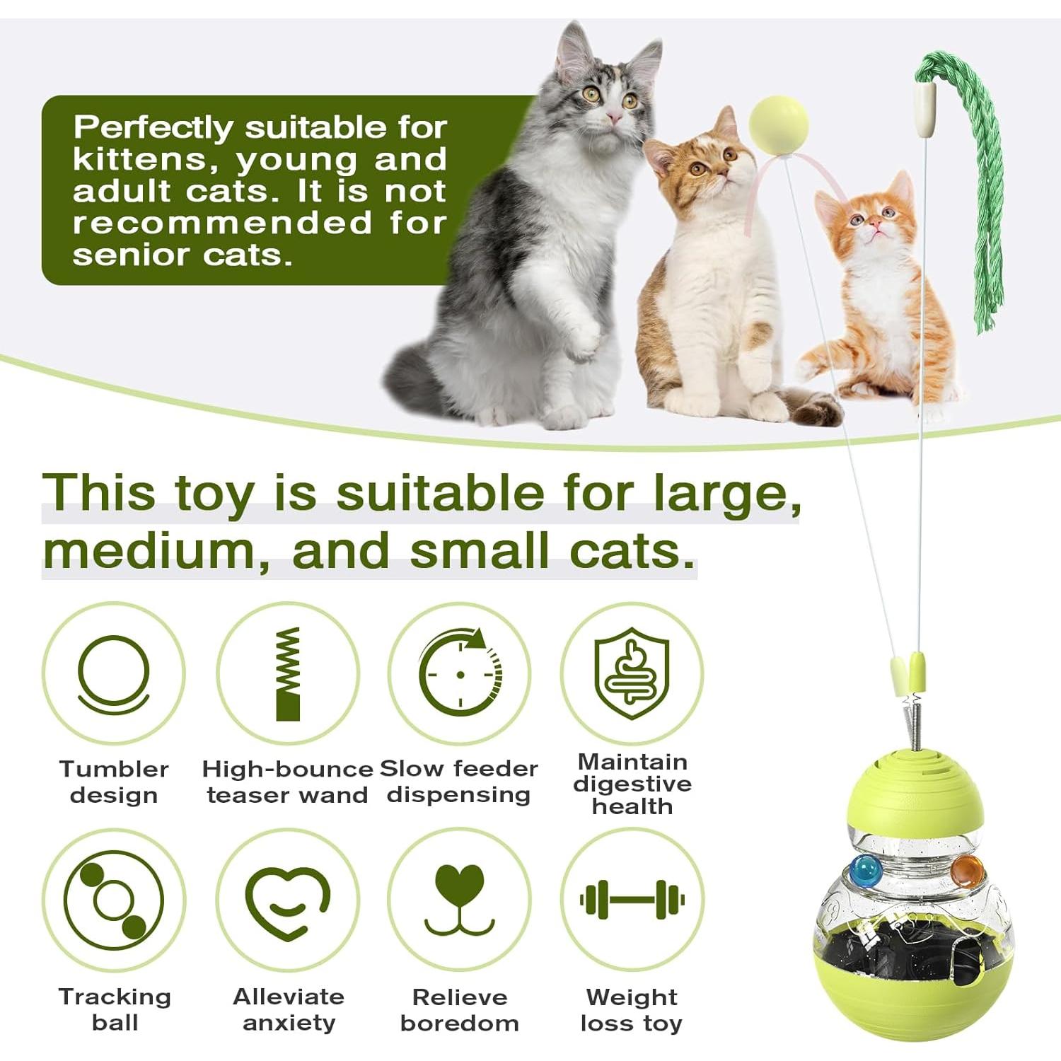 Juguete Interactivo para Gatos TLKNG con Dispensador de Comida