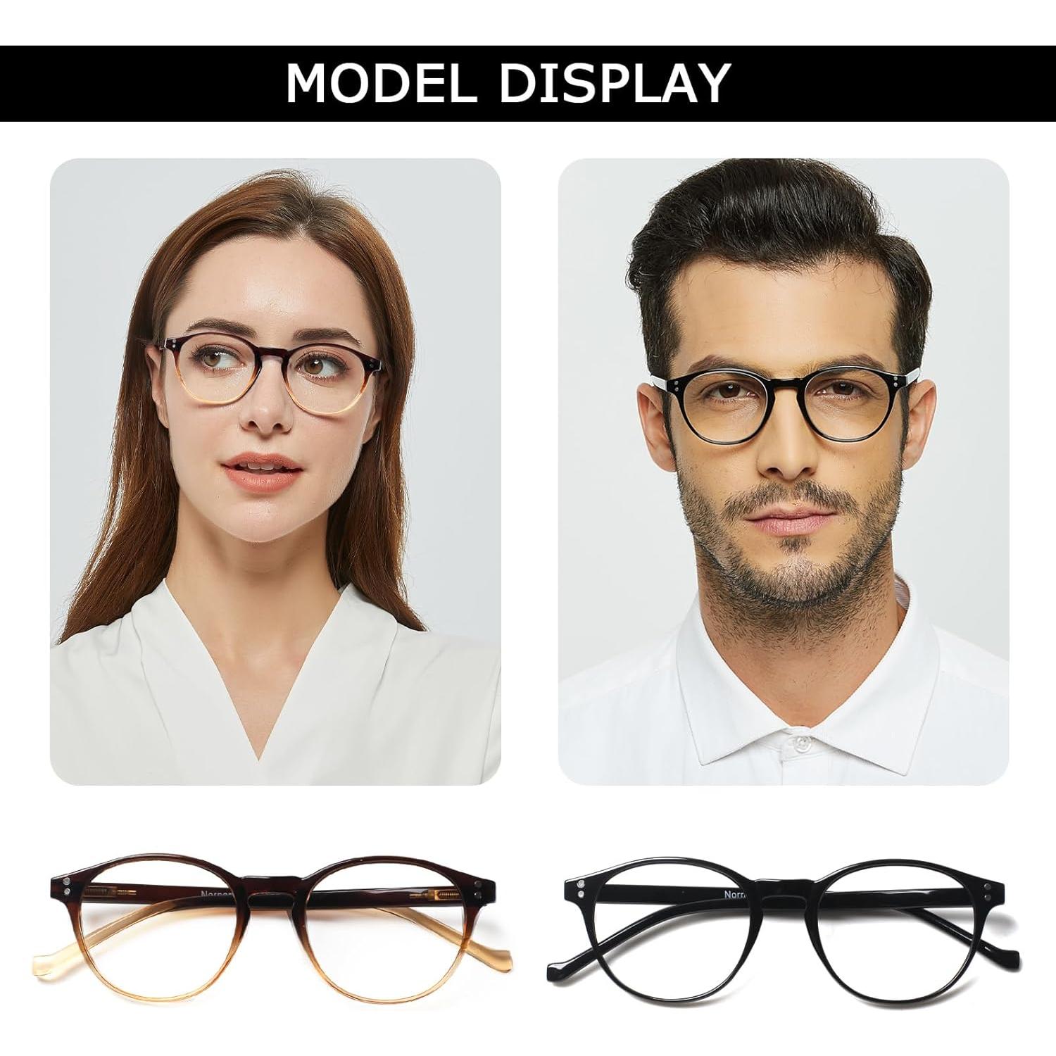 Gafas de Lectura NORPERWIS 5 Pares 2.0x con Luz Azul