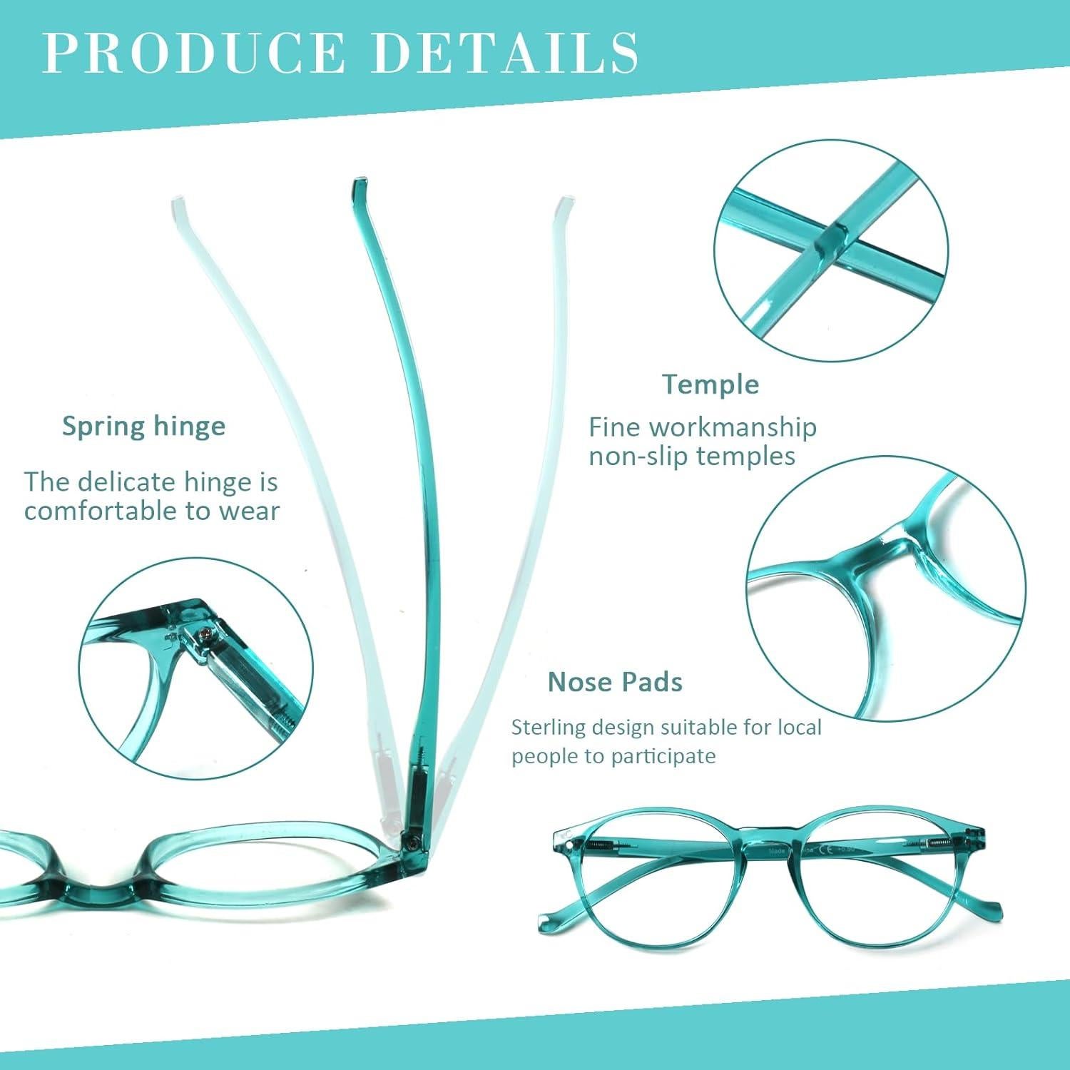 Gafas de Lectura NORPERWIS 5 Pares Ajustables Unisex 3.5x