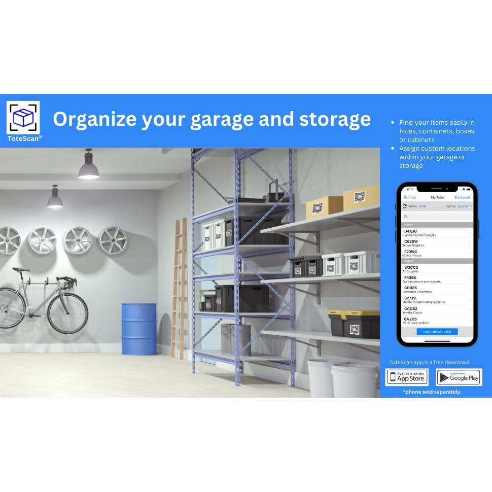 Etiquetas QR Multicolor ToteScan para Organización 48 Unidades