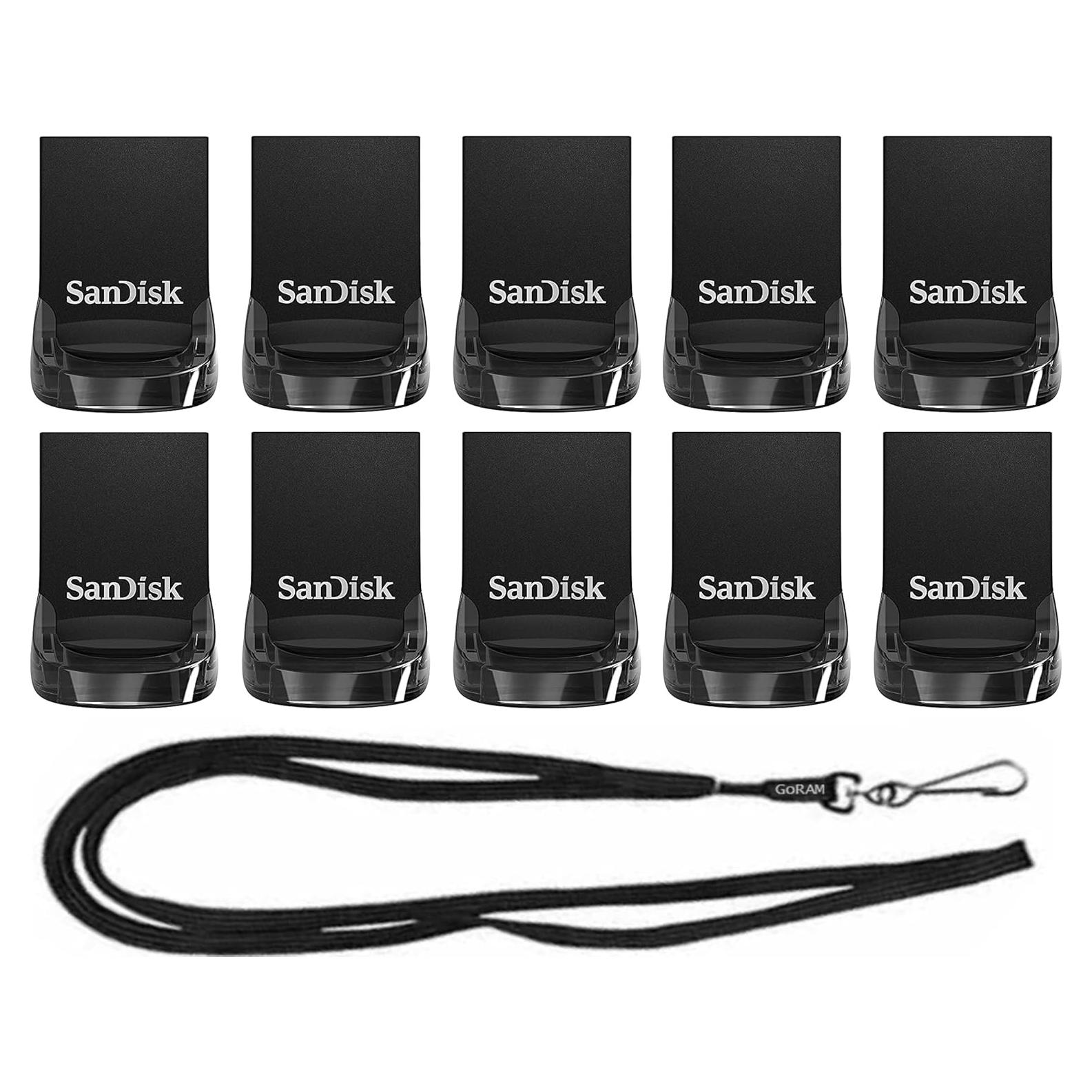 Paquete 10 Unidades Flash SanDisk 32GB Ultra Fit USB 3.2