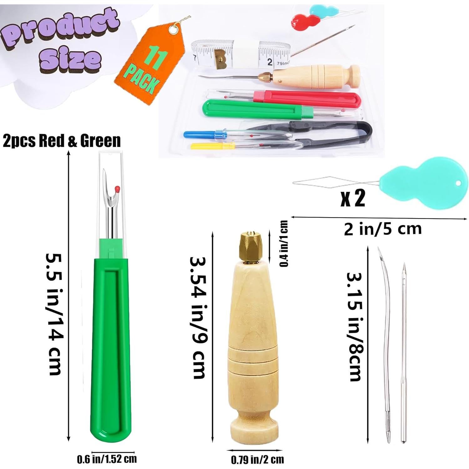 Kit de Costura AURAADORN 11 Pcs - Desgarradores y Herramientas