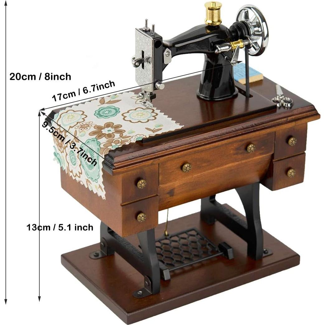 Caja de Música Vintage de Máquina de Coser Mr.Winder - Fur Elise