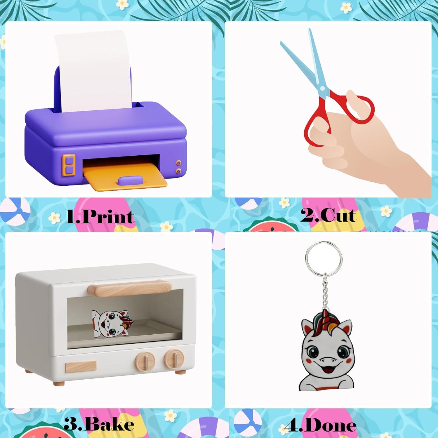 12 Hojas de Plástico Encogible Imprimibles Hslordge 28x21.6cm