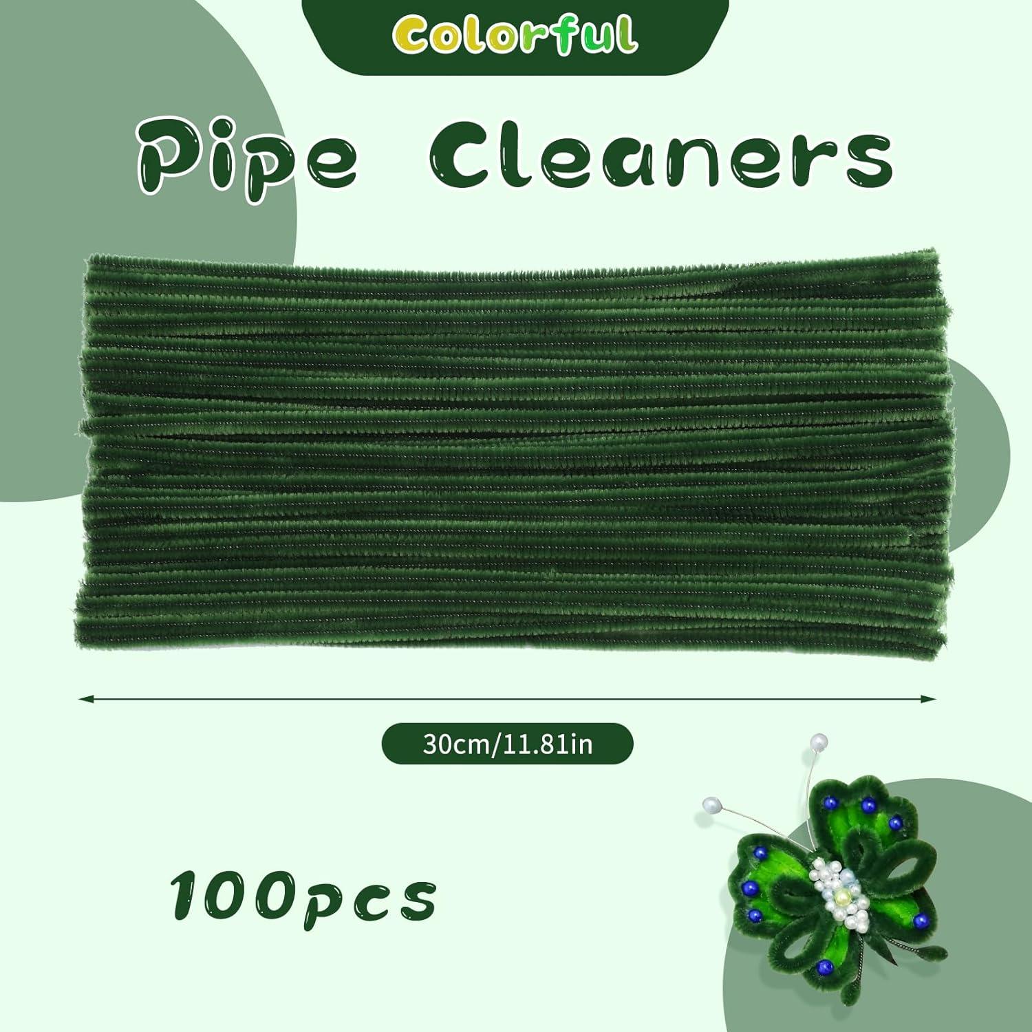 Limpiapipas Creativos ZXIIXZ 100 Pcs Chenille Verde Militar