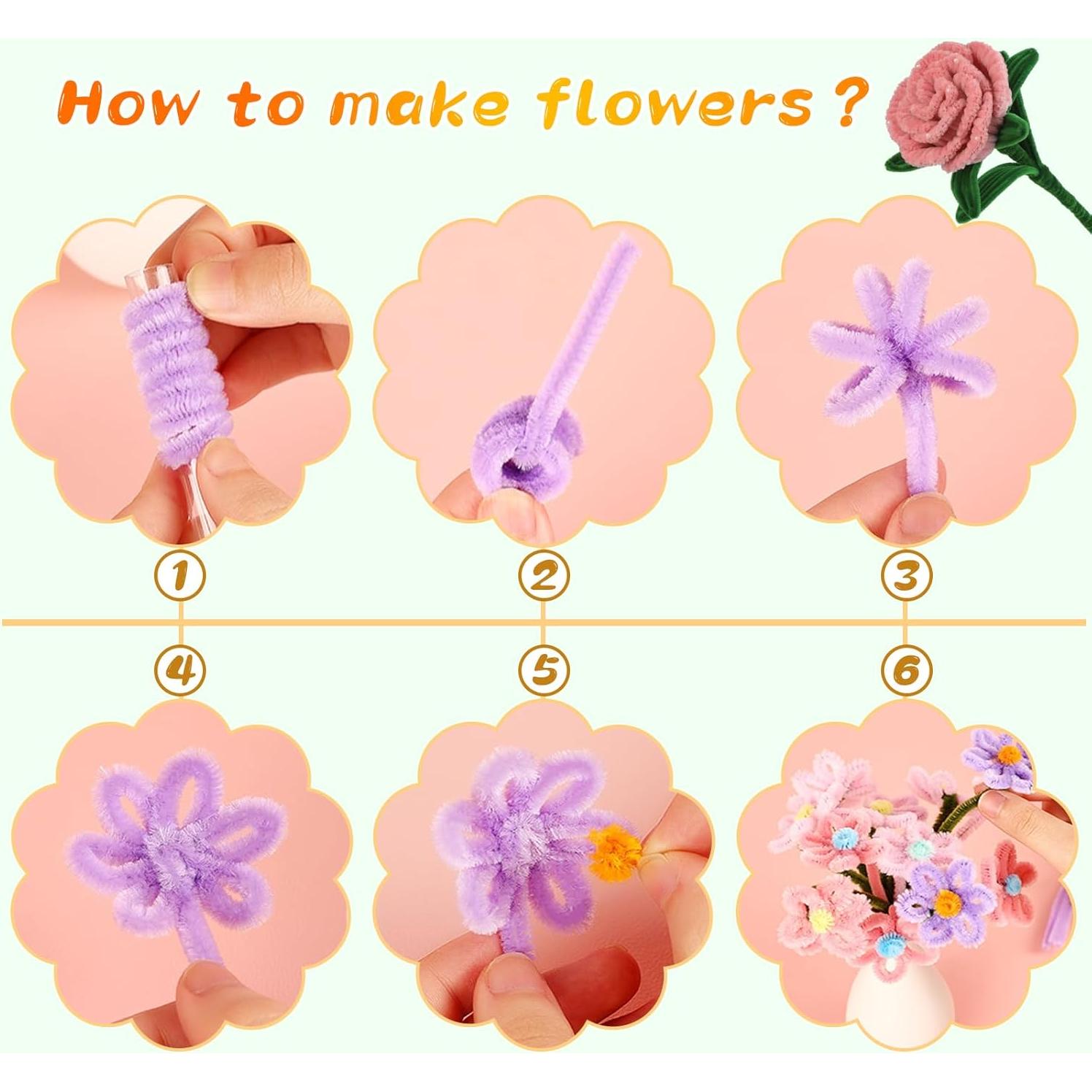 Limpiapipas Creativos ZXIIXZ 100 Pcs Chenille Verde Militar