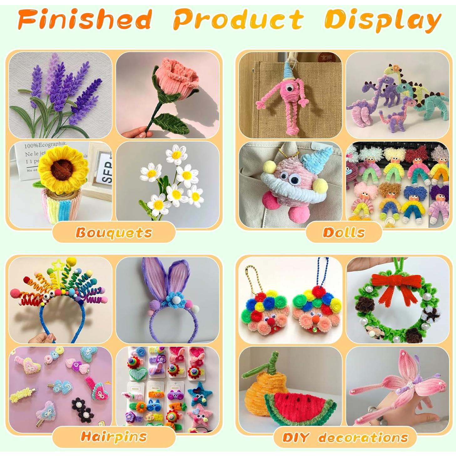 Limpiapipas Creativos ZXIIXZ 100 Pcs Chenille Verde Militar