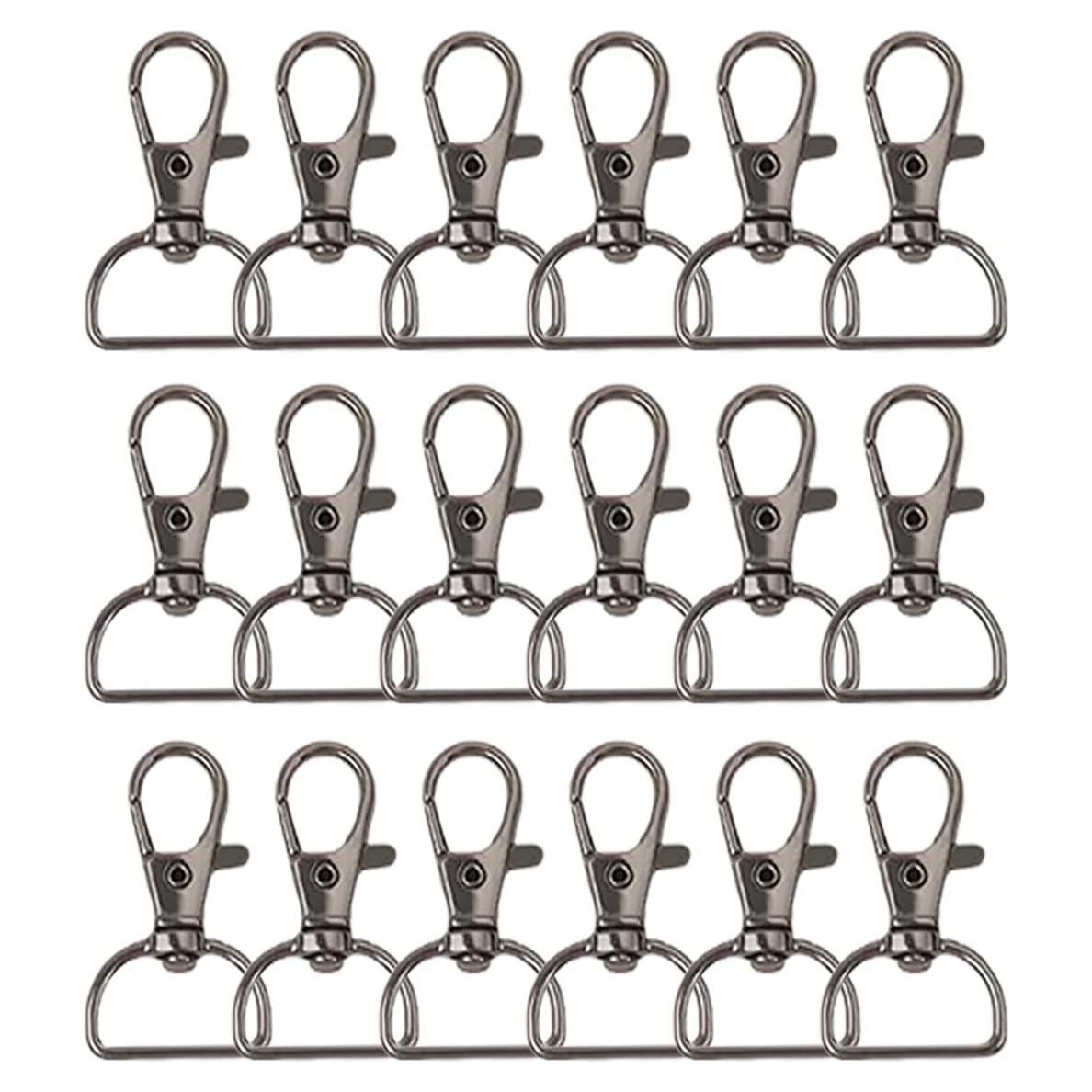 50 Ganchos de Cierre Giratorio Segauin 2.54 cm Metal Negro