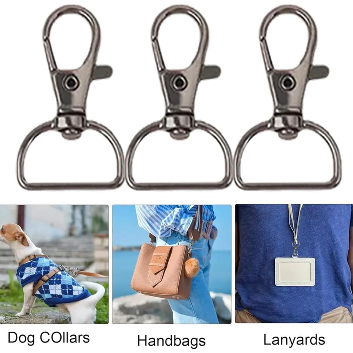 50 Ganchos de Cierre Giratorio Segauin 2.54 cm Metal Negro