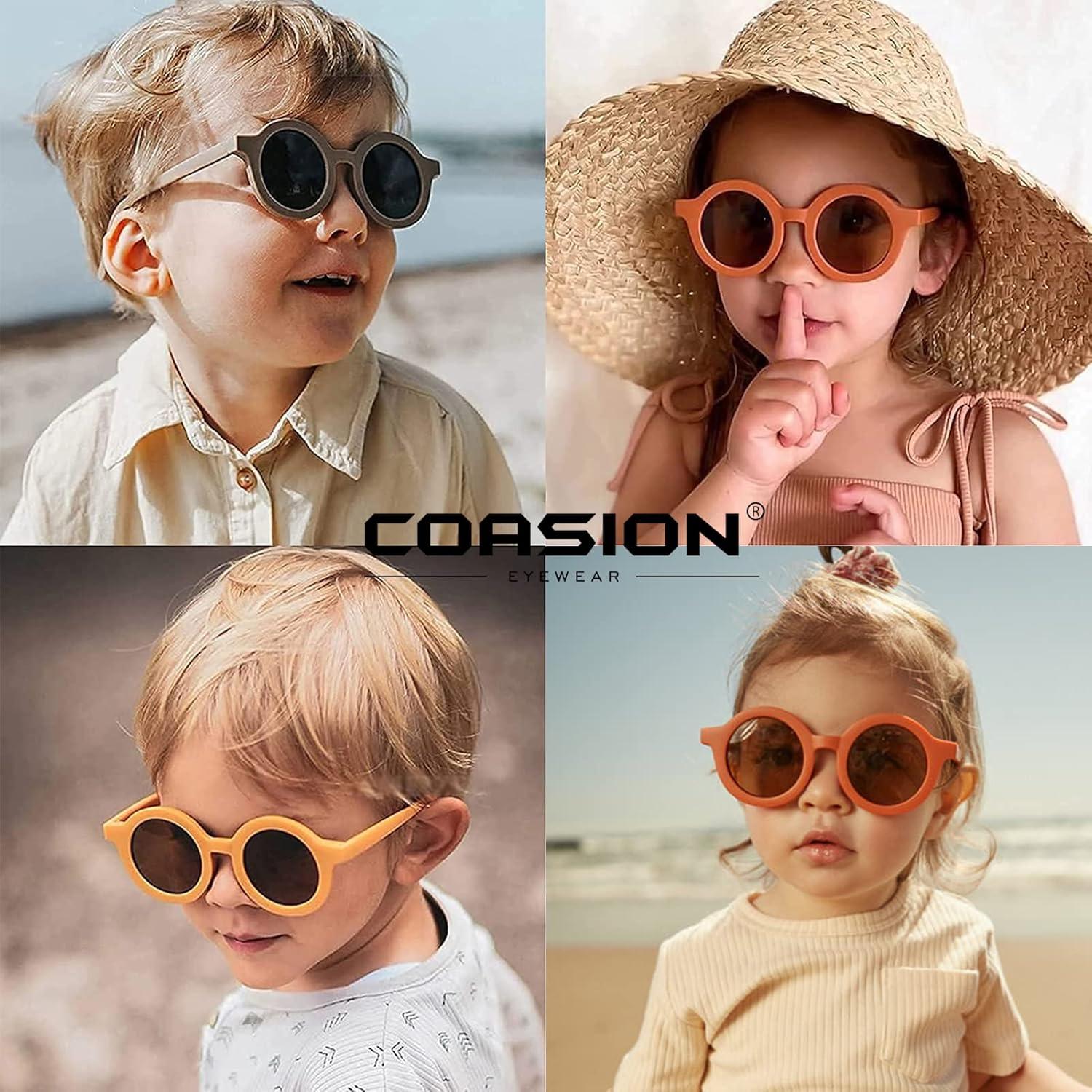 Gafas de sol redondas COASION UV400 para niños 2-10 años