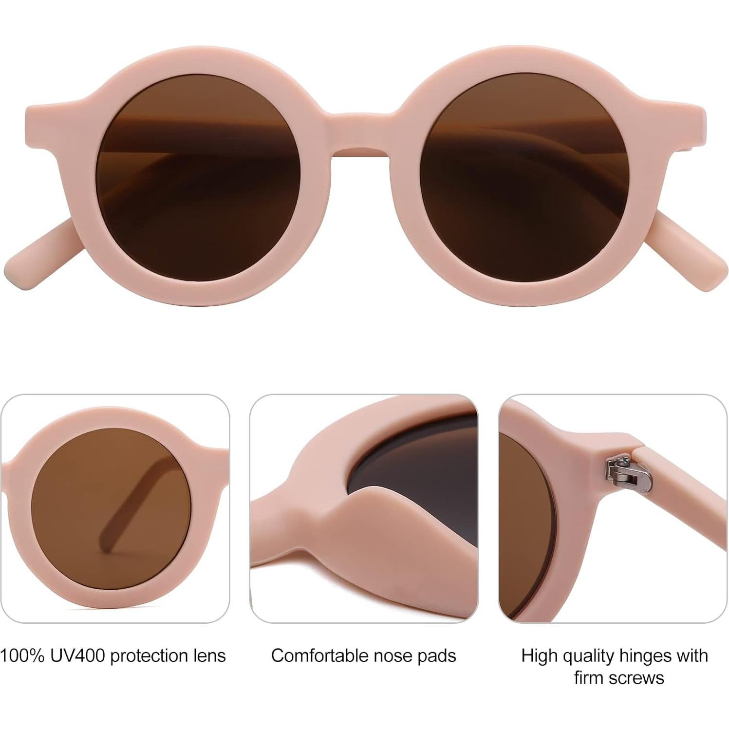 Gafas de sol redondas COASION UV400 para niños 2-10 años