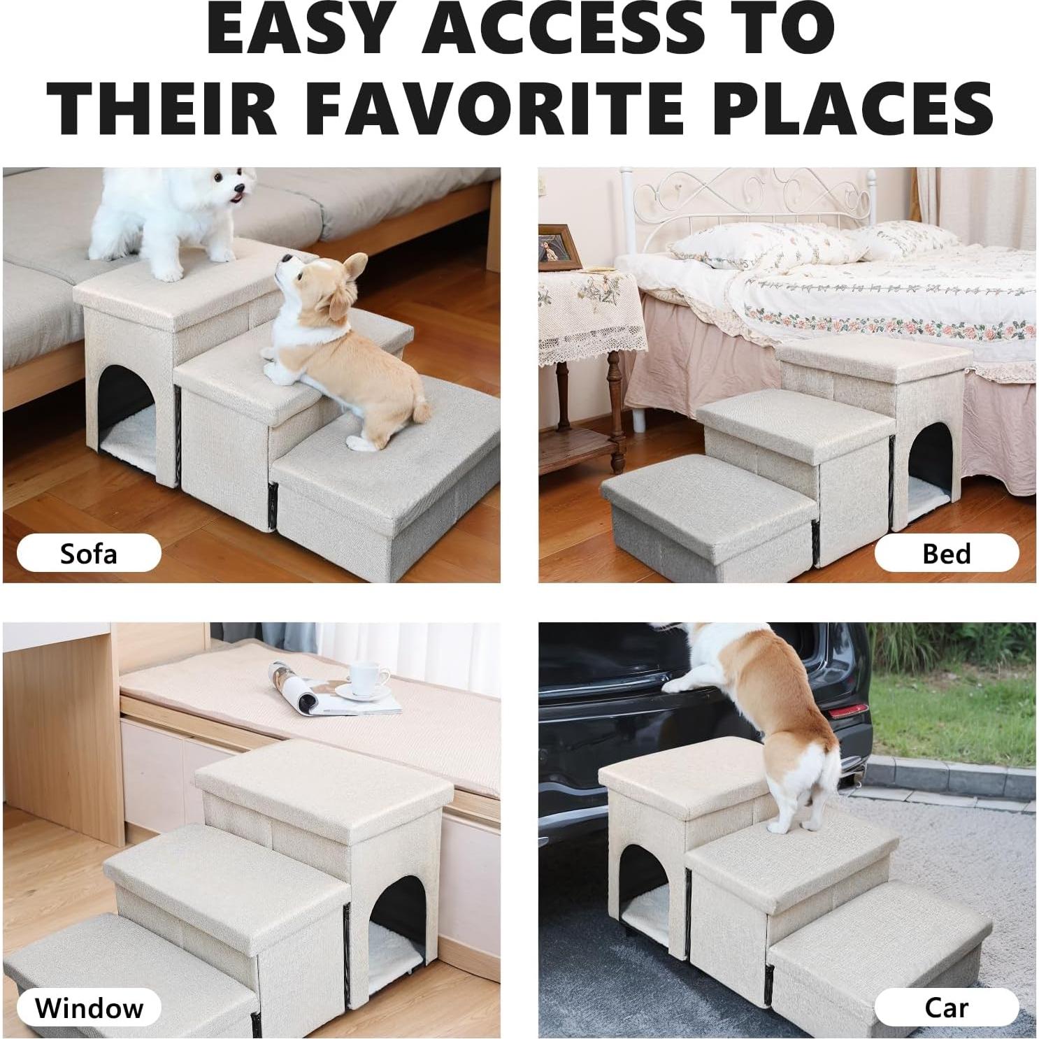 Escalera Plegable para Perros Wndy's Dream 3 Pasos 45.72 cm