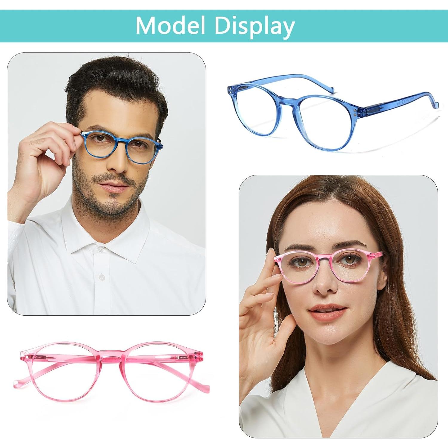 Gafas de Lectura NORPERWIS 5 Pares Unisex 4.0x Color Mezclado