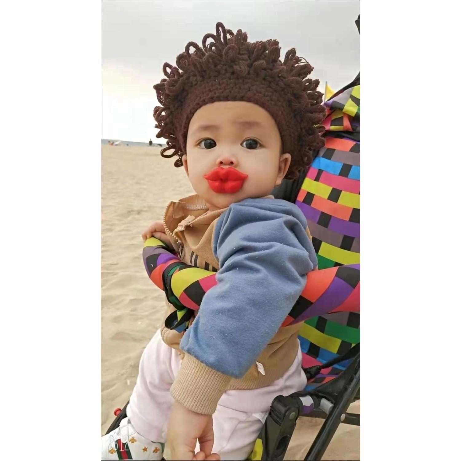 4 Chupetes Divertidos de Silicona para Bebé - Labios, BPA Free