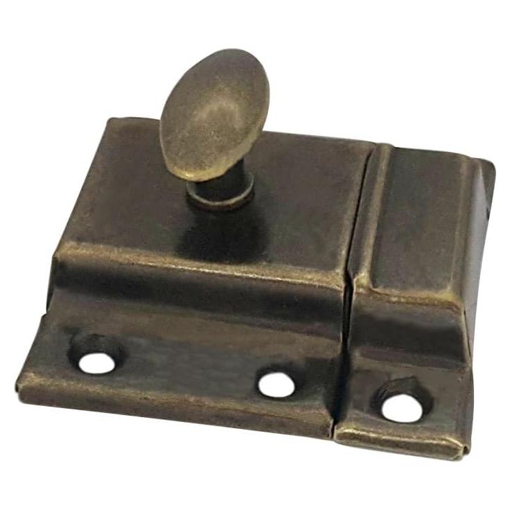 Cierre de gabinete ovalado QCAA latón antiguo 4.57x4.70cm