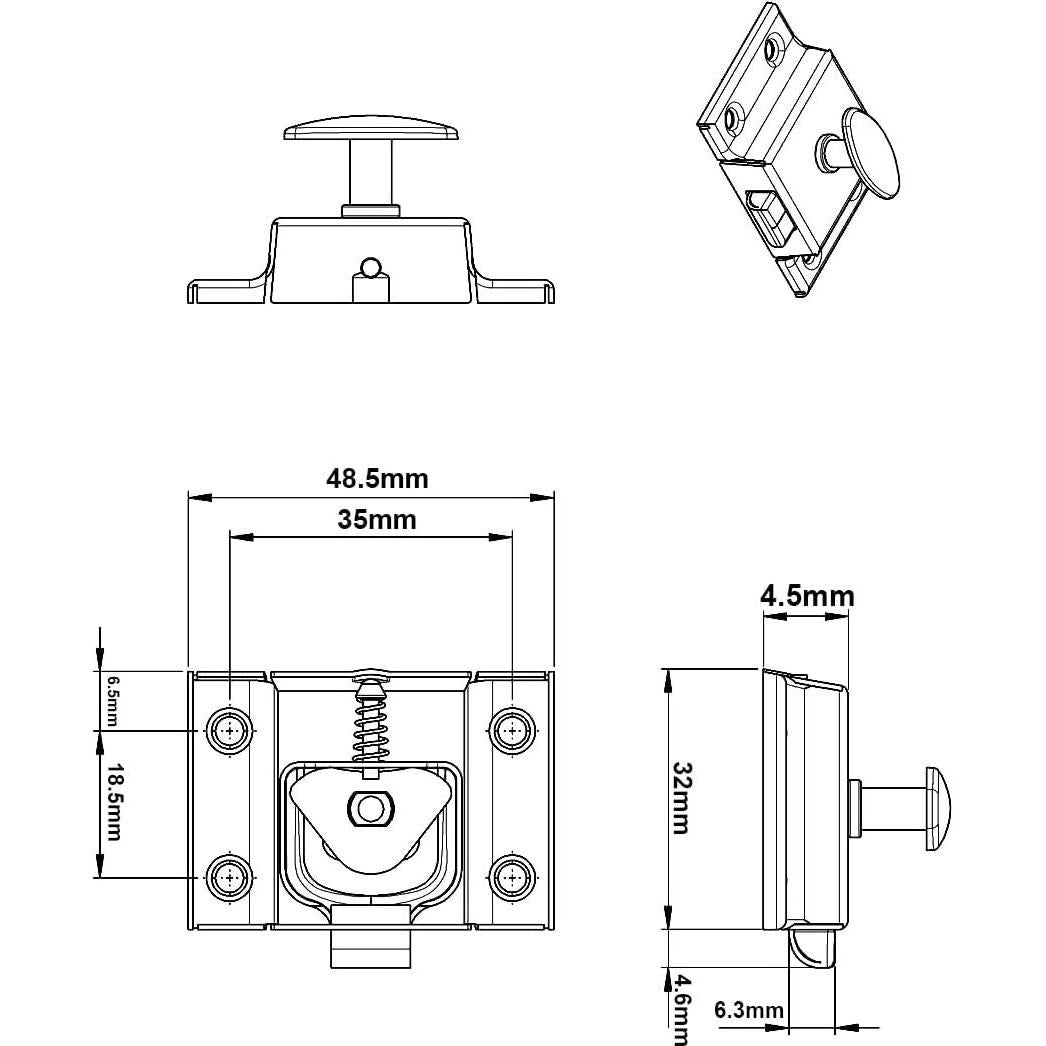 Cierre de gabinete ovalado QCAA latón antiguo 4.57x4.70cm