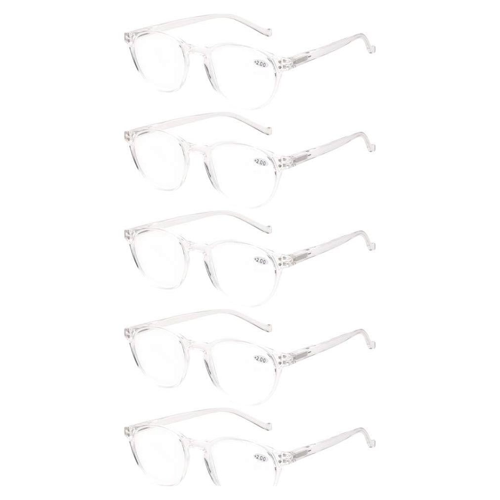 Gafas de Lectura Norperwis 5 Pares Unisex 2.0x Transparente