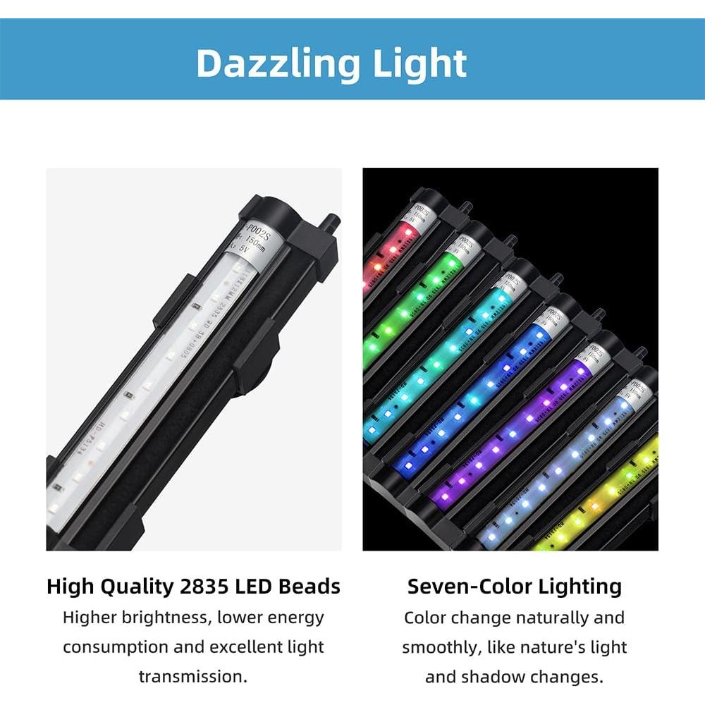Luz LED Sumergible DaToo 15cm para Acuarios IP68 Multicolor